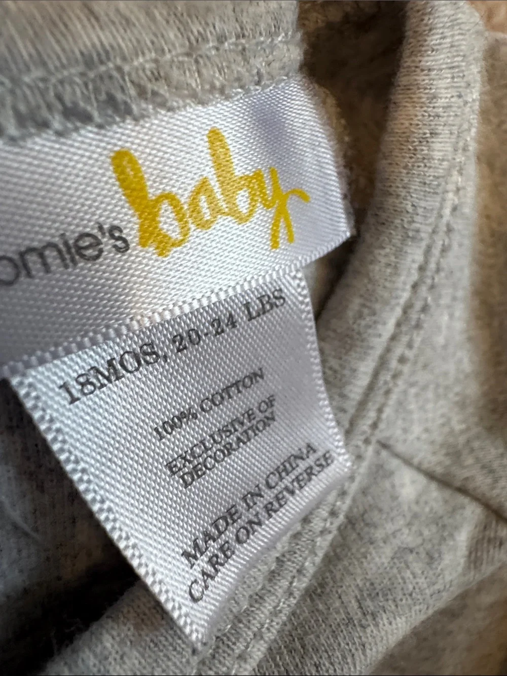 Bloomie’s Baby 2-Piece Sweatshirt & Jogger Set Gray/Navy 18M Cozy Cotton